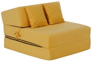 Skladacie kreslo/matrac PELOS, žltá