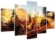 Obraz - Šamanský motív (150x105 cm)