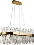 LED Stmievateľný krištáľový luster na lanku LED/90W/230V + diaľkové ovládanie