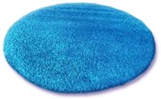 Koberec kruh SHAGGY modrý