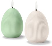 LED sviečky z pravého vosku, 2 ks