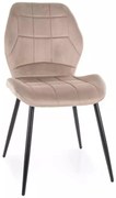 Stolička Jake Velvet tmavobéžová