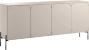 Komoda Sonatia 200 cm - kašmírová / čierna