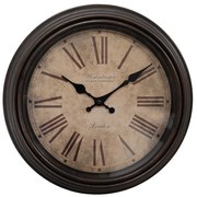Hněde nástěnne hodiny - Ø 29x5 cm / 1xAA