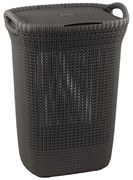 Tmavosivý kôš na bielizeň Curver Knit Hamper, 57 l