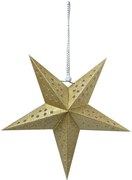 Zlatá závesná vianočná papierová hviezda S - 30*10*30 cm