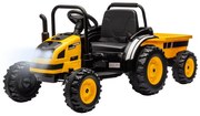 Elektrický traktor s prívesom Farmer žltý
