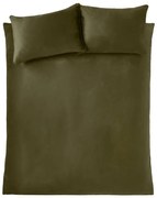 Kaki zamatové obliečky na dvojlôžko/predĺžené 230x220 cm Kingsley – Catherine Lansfield