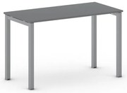 Kancelársky stôl PRIMO SQUARE, 120x60 cm, sivostrieborná podnož, grafit