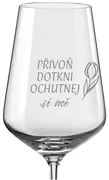 Pieskovaný pohár na víno Tulipán
