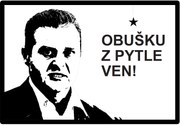 GDmats, Predložka Obušku z vreca von 40x60 cm, 40x60, čiernobiela