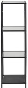 Čierny sklenený regál 35x120 cm Seaford – Actona