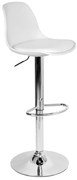 Barová stolička RICARDO strieborná / biela