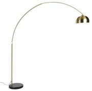 Stojaca lampa mosadz s čiernym mramorovým podstavcom s mosadzným tienidlom - XXL