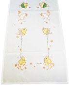 Veľkonočný obrus Kuriatka žlté 40x110cm