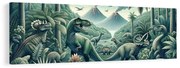 Obraz divoký svet dinosaurov