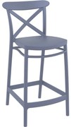 CROSS BAR 65 záhradná barová stolička dark grey
