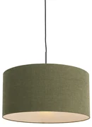 Závesné svietidlo čierne so zeleným tienidlom 50 cm - Combi 1