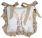 Poťah na podsedák s volánom Rustic Easter Bunny - 40 * 40 cm
