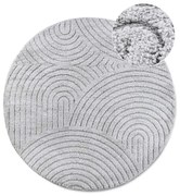 Svetlosivý okrúhly koberec ø 160 cm Panglao New York Light Grey – Elle Decoration