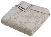 Béžový prešívaný pléd zo žakára 240x260 cm Opulent Jacquard – Catherine Lansfield