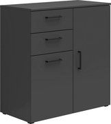 XXXLutz KOMODA, grafitová, 80/83/40 cm Carryhome - Komody - 002427022226