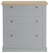 Sivá vysoká komoda 75x80 cm Binz – Støraa