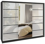 Šatníková skriňa SERENITY 200 cm biely lesk MTG SERENITY SZP5/0/B/W/0/HIAL