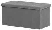 Autronic BONTEC Taburet s úložným priestorom, čierna, menčestrová látka, TAB-472 BK6 Farba: Šedá
