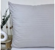 Obliečka na vankúš Damašek sivá 70x90 cm – pruhovaný vzor, zips, elegantná bavlna