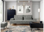 Pohovka Nicole - šedý šenil Perfect Harmony 85 / čierne nožičky