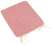 Bellatex Sedák Berta hladký Kocka červená, 40 x 40 cm