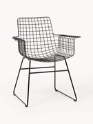 Kovová stolička's opierkami Wire