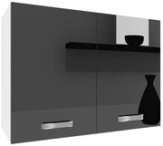 Kuchynská skrinka Belini horná 80 cm čierny lesk  INF SG80/1/WT/B/0/F