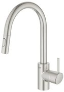 Grohe Concetto New drezová batéria s vyťahovacou sprškou supersteel 31483dc2 G31483DC2