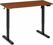 Elektrický písací stôl 120x60 cm, zdvíhateľný, výškovo nastaviteľná 72-118 cm, tmavý dub,