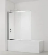 Vaňová zástena SAT Vision 140x120 cm chróm SATVZVI120CRT