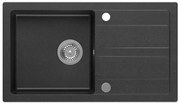 Sapho - Kuchynský drez 77 x 44 cm granit/čierna