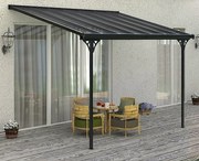 Pergola 436 x 305 cm (čierna šedý polykarbonát)
