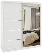 Šatníková skriňa SERENITY 158 cm biely mat MBP SERENITY SZP7/0/W/W/0/HIAL