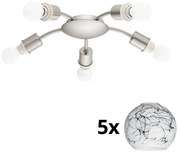 Eglo - LED Stropné svietidlo MY CHOICE 5xE14/4W/230V  chróm/biela/čierna
