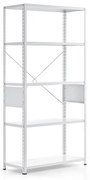 Policový regál FIRST, základná sekcia, 1960x1010x400 mm, biely