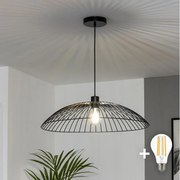 Brilagi - LED luster na lanku CERIA WIRE 1xE27/40W/230V priemer 60 cm čierna