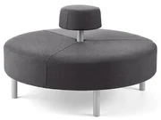 Otoman DOT okrúhly, Ø 1300 mm, látka Medley, tmavošedá
