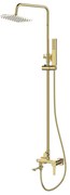 Invena Glamour Trend, páková vaňová-sprchová sada so sprchovým stĺpom, zlatá lesklá, INV-AU-05-B09-V