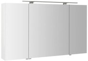 Sapho Sapho, MIRRÓ galérka s LED osvetlením, 120x70x16cm, 3x dvierka, biela, MC121-0030