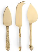 Set 3ks zlaté nože na syry v darčekovej krabičke Cheese