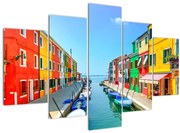 Obraz - Ostrov Burano, Benátky, Taliansko (150x105 cm)