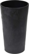 PLASTOVÝ KVETINÁČ URBANIKA 57X30 CM IMITÁCIA BETÓNU ČIERNA