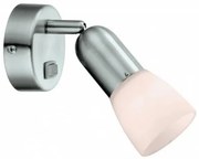 GLOBO 5453-1 CATHY nástenné bodové svietidlo/spot 1xE14 matný nikel, biela